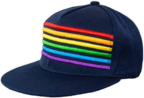 Cool ravna kapa Podesiva Snapback kapa sa duginim prugama, Pride Flatbrim Bejzbol Hip Hop šešir