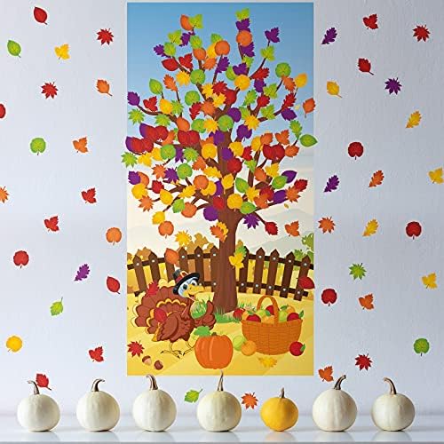 61 komada učionica Tree oglasnoj ploči Decor jesen zahvalnosti zahvalan stablo izrez sa Jesen Javor lišće bundeve Turska izrez za