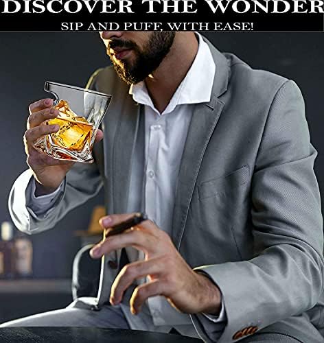 Whisky naočare set 2-Crystal Old Fashioned Rock Glass Scotch Burbon i alkoholna pića 10 Unca čaša za liker sa bočnim naslonom