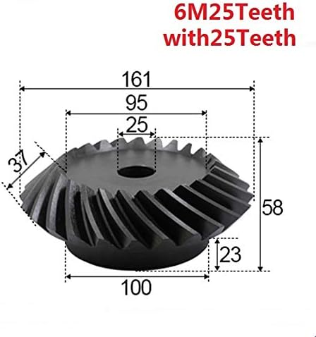 MOUNTAIN MEN Accessories 2kom 1: 1 zupčanik 6 modul 25 zuba + 25 zuba unutrašnja rupa 25mm 90 stepeni pogon komutacija ugljenični