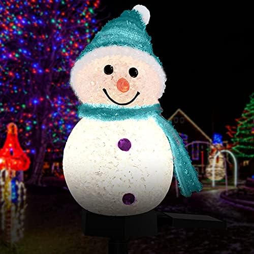 URBDOMYJA Snowman solarna svjetla Božićna svjetla dekoracija dvorišta lijepa i slatka snjegovića svjetla za stazu dvorišta,ambar,