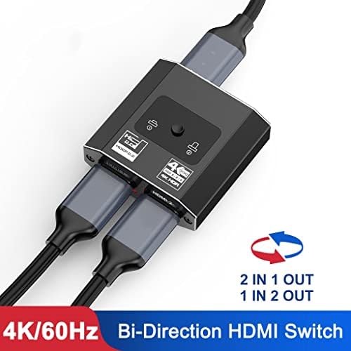 BHVXW Switcher 4K razdjelnik Bi-smjer 1x2 / 2x1 prekidač adaptera za prekidač