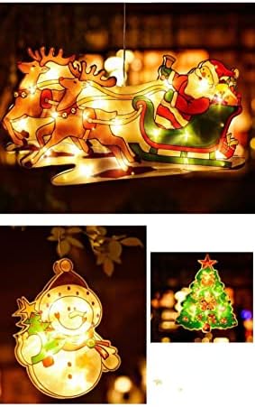 NC LED Božić Sucker svjetla igračka Santa Claus snjegović elk prozor Holiday dekoracije veliki Božić saonice