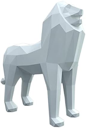 WLL-DP LION u obliku lava Geometrijski origami puzzle DIY papir trofej umjetničko papir Model kreativnog kućnog ukrasa Ornament 3D