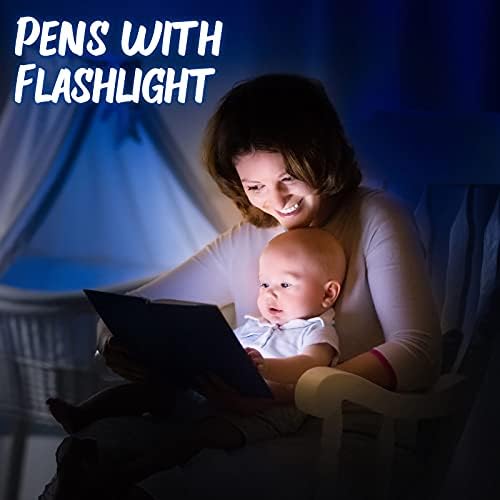 10 komada LED svetle olovke 5 boja 1.0 crne olovke sa mastilom sa baterijskom lampom hemijske olovke Twist olovke za devojčice dečaci