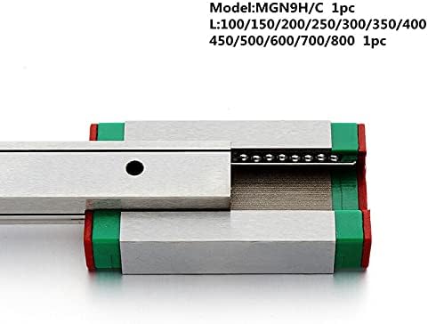 Linearne vodilice MGN9 9mm vodilica linearne šine MGN9C L100-600mm MGN9 Linearni blok nosač ili MGN9H uski nosač