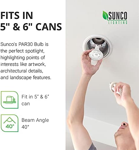 Sunco 10 Pack PAR30 LED Sijalice, Flood Light Outdoor Indoor 75W ekvivalentno 11W, zatamnjivanje, 3000k topla bijela, 850 LM, E26
