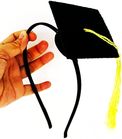 Abaodam 2pcs diplomiranje pokrivala za glavu Doktorski šešir kopča za kosu traka za glavu Photo Prop