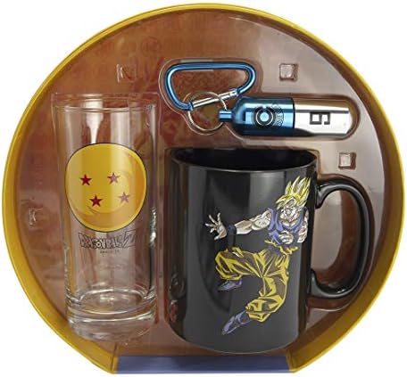 ABYstyle Dragon Ball Z Anime Premium poklon Set uključuje šolju za kafu sa promenom toplote, čašu za piće 10 oz, Blue Capsule Corp