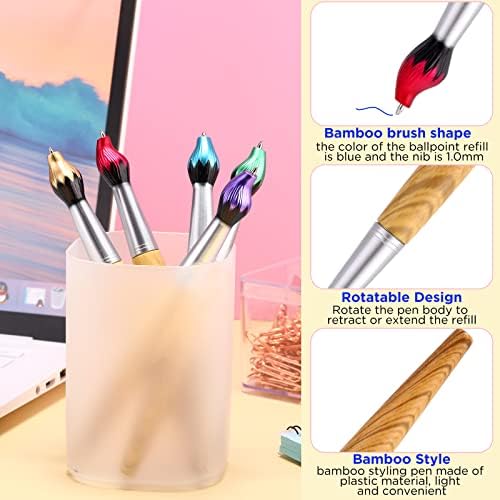 20 komada Olovka za četkicu bambusova četka u obliku hemijske olovke novost uvlačive olovke za četkicu za boje za umjetničke aktivnosti