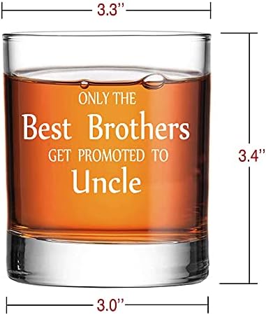 Perfectinsoy samo najbolja braća se unapređuju u staklo ujaka viskija, poklon za Dan očeva za braću, tatu, dedu, očuha, ujaka, smešan