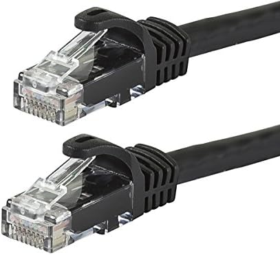 Monopricija CAT5E Ethernet patch kabel - 10 stopa - crna | Snagless RJ45, nasukan, 350MHz, UTP, čista gola bakrena žica, 24WG - Flexboot