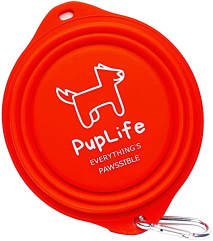 PUP Life sklopiva Zdjela za pse 800ml - Prijenosna Zdjela za pse - idealna za putovanja, Kampiranje, planinarenje i pseće parkove,