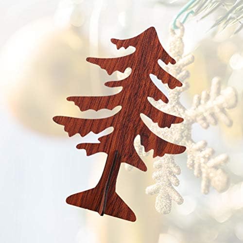 Prettyzoom Wooden DIY božićno stablo Mini desktop Cross Xmas Tree Home Stolpop Božićna stablo Ornament Party Favority