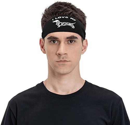 Volim svoju daschund Sports Sweatband traka za glavu za muškarce & žene - za tenis, košarka, trčanje, teretana, razrada