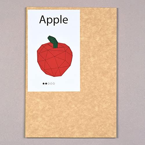 Apple modeliranje personalizirani papir trofej geometrijski kućni ukras Ornament 3D papir Skulptura ručno rađeni origami puzzle DIY