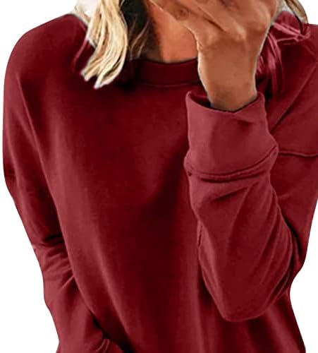 Ženska Crewneck vrhovi Ležerne prilike dugih rukava Majica sa pulover-majica, pulover labave fit osnovne majice tunika Bluze za žene