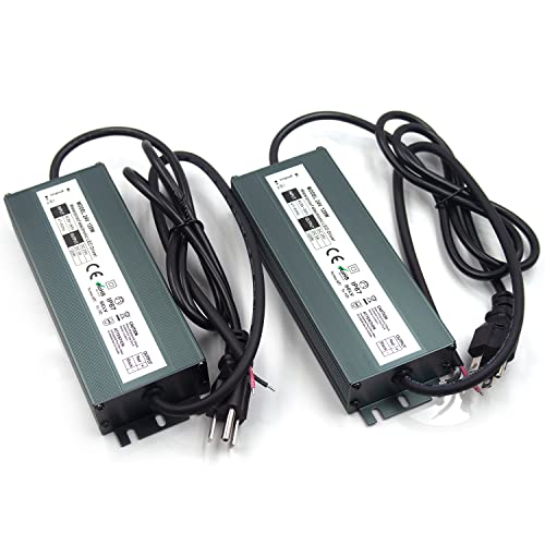 2 paketa LED drajver 24V 120 W vodootporan IP67 transformator za napajanje, 85-265V AC do 24V DC niskonaponski izlaz, LED transformator