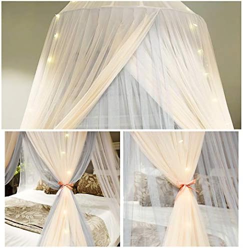 ASDFGH enkripcija dvostruki sloj Princess Bed Canopy, zgusnuti djecu mreža za komarce čipkasta kupola Bed Canopy Netting drži dalje