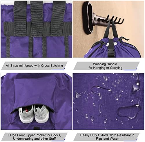 BeeGreen ljubičasta torba za veš ruksak X-Large za putovanja w podesive naramenice& zatvaranje Vezica za teške uslove rada prljava