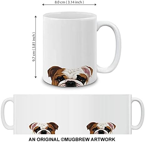 Mugbrew engleski Bulldog keramička šolja za kafu, 11 OZ