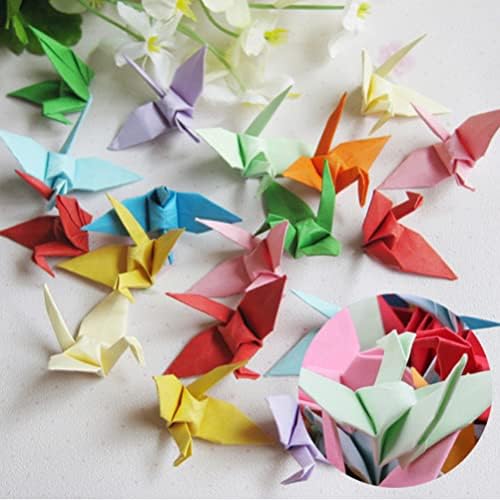 Aboofan DIY poklon Origami papirna dizalica CRANASS ORIGAMI kranovi 100pcs 6cm presavijeni ptica za ptica za rustikalne vjenčane zabave