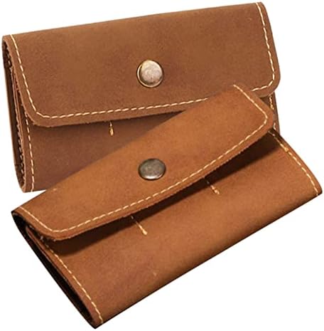 Cabilock 6 kom Keeper Pu Case Practical Delicate Resistant Drop Sd Brown Container Leather Carrying cards Cards Cards Cards Retro