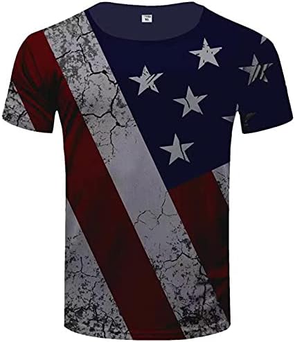 XXBR muške majice za neovisnost kratkih rukava, mens 4. jula Američki zastava na vrhu Ležerne prilike tiskane kratke majice MENS majice