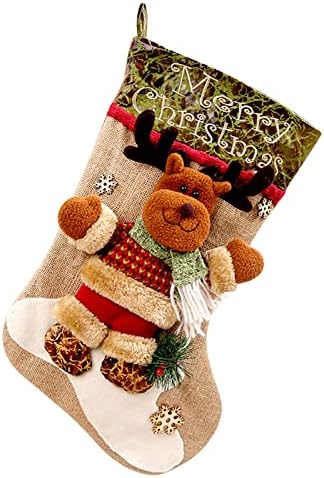 Božićni čarapa Veliki Xmas Čarape Dekoracija SANTA Snjegovinski jeleni čarapa Božićne ukrase i stranački dodatak Gnome brade za izradu