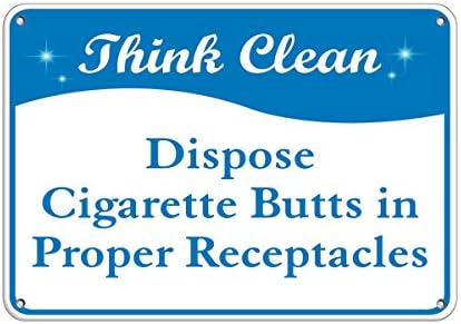 Mink čisto odložite guzicu za cigarete u pravilne posude naljepnice vinilne naljepnice 8