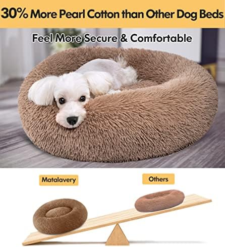 Pseći krevet za smirivanje kreveti za pse okrugli kreveti za kućne ljubimce za srednje ili male pse, krevet za pse sa Krafnama protiv