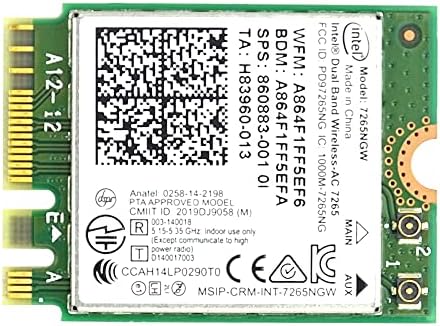 Lian MO bežična kartica za Intel Dual Band Wireless AC 7265 802.11ac Brzina mjenjača kartice za podršku Bluetooth 4.2 Kompatibilan