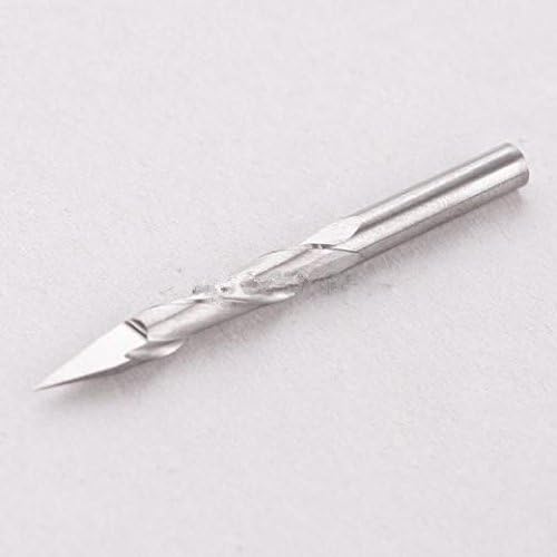 SHINA 10x dva 2 Flute Spira Endmill V-oblik karbidnih gravirajućih rutera, bit 30 deg 0,2mm