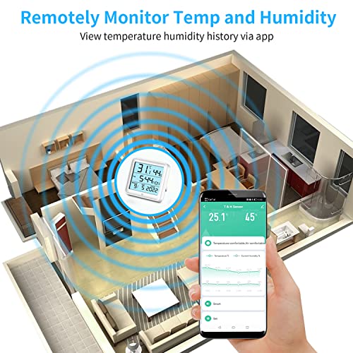 WiFi termometar higrometar, tuya Smart WiFi senzor temperature vlažnosti sa App kontrolom, veliki LCD ekran,pozadinsko osvetljenje,