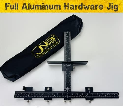 JNB Pro Full Aluminium kabinet hardver Jig-podesivi predložak za brzo i precizno postavljanje vrata i ladica prednje kvake, vuče i