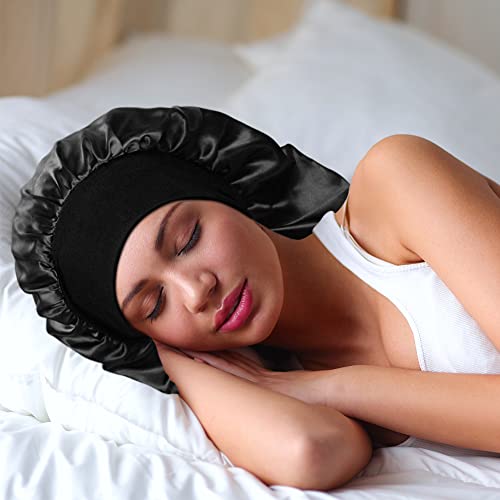 3 komada duga satenska kapa za spavanje za njegu kose, ženske kape za kosu svilenkaste pletenice kape za spavanje Noćna kapa za kovrčavu