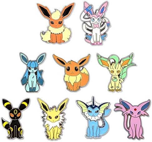 Porodična značka Pocket Monster Eevee, Set od 9 kom uključujući originalni oblik i 8 evolutivnih oblika uključujući kutiju