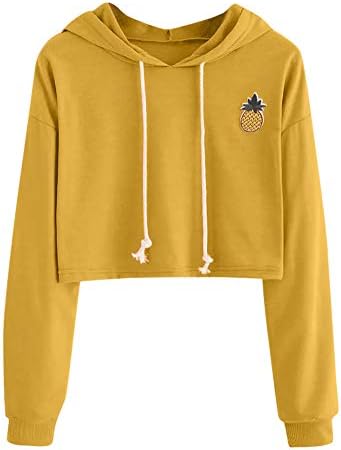 Ženska bluza, prodaja! Djevojke Hoodie Appliques Pinapple Duks Dug Rukav Pulover Vrhovi Bluza