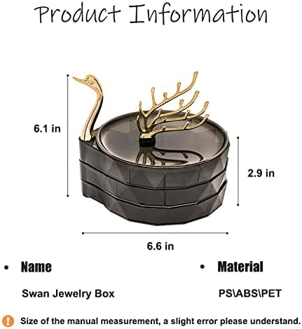 EMALU SWAN nakit Organizator Organizator jedinstvenih naljubica Nakit narukvica kutija za odlaganje, vodootporan i otporan na prašinu