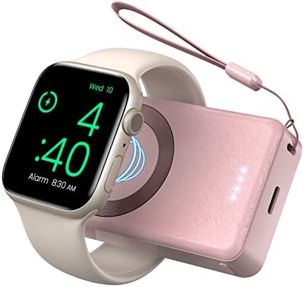 LVFAN Prijenosni punjač, ​​4000mAh IWATCH Power Bank bežični baterijski paket magnetski putnik punjač za pametni sat za Apple Watch seriju 8 7 6 5 4 3 2 1 se ultra