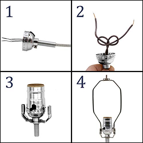 Creative Hobiji napraviti lampu / popravak ili Rewiring Kit - 8 stopala Crna kabl za napajanje i tamno siva metalik 3 način utičnica
