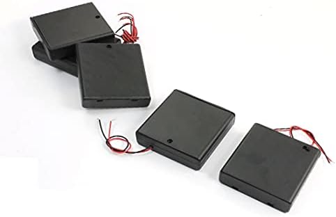 Novi Lon0167 5kom Flat Tip 1.5 V držač baterije kutija slučaj za 4 x AA baterije(5kom Flat Tip 1,5 V Batteriehalter Fall Box für 4