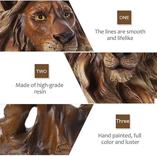 Bestsport Klank Decor Resin Lion Head Bust životinjska glava skulptura Divlja životinja Kolekcionarska figurica Kancelarijski desni