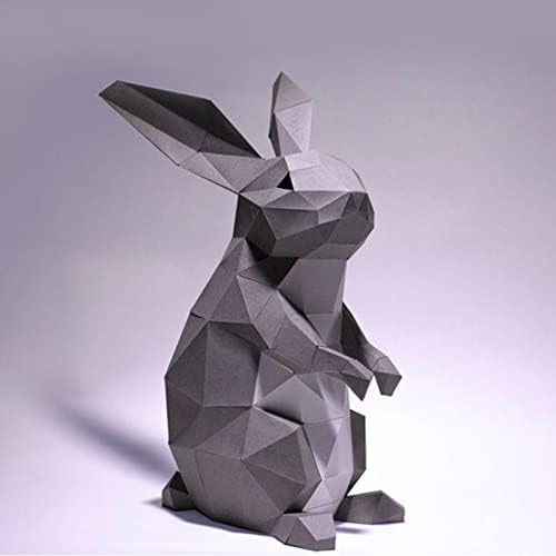 WLL-DP Playful Rabbit DIY papir Skulptura Geometrijski papir Model 3D Origami puzzle scene Layout Papir Trophy ukras za kućne ukrase