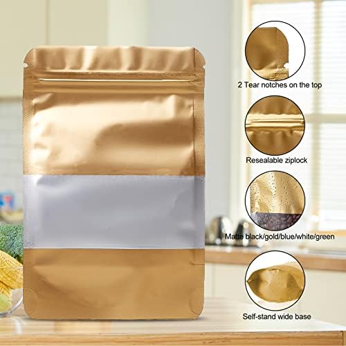 Stand-up torbica jestiva torba otporna na miris ambalaža za hranu-skladištenje-TOCKONIMN 100 Pakovanje kontejneri koji se mogu ponovo zatvoriti za slatkiše proizvode sa toplotnim zatvaračem sa čistim prozorom