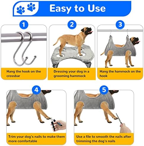 Wscxsc viseća mreža za dotjerivanje pasa za srednje pse,viseća mreža za kućne ljubimce,Sling za dotjerivanje pasa,torba za zadržavanje mačaka i pasa,potrepštine za dotjerivanje pasa, Mašina za šišanje psećih noktiju