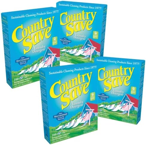 Country Save prirodni deterdžent za veš u prahu - 4 pakovanja, 160 he punjenja u pakovanju organskog deterdženta za veš u prahu