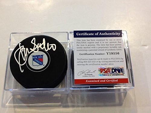 Glen Sather potpisao NY New York Rangers Hockey Puck PSA DNK COA sa autogramom a-autogramom NHL Paks
