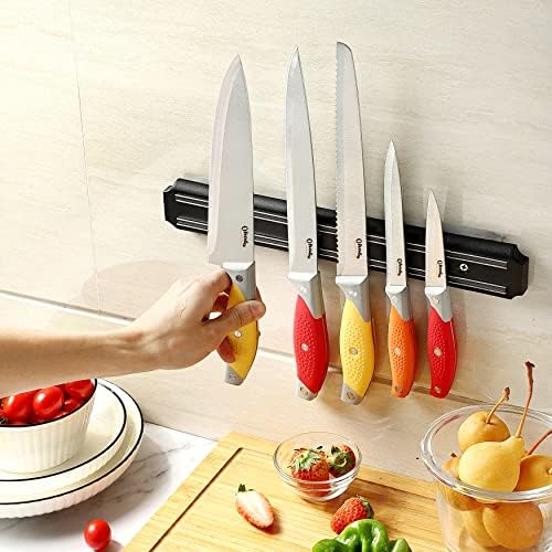 Set noža, ohola kuhinjski set noža bez magnetne trake za bušenje, njemački profesionalni set kuharskih noža od nehrđajućeg čelika, noževi za rezanje mesa & povrće, sigurno u mašini za pranje sudova