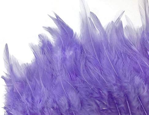 1 dvorište-lavanda Rooster vrat Hackle sedlo pero na veliko Trim DIY zanat vjenčanica / Moonlight Feather